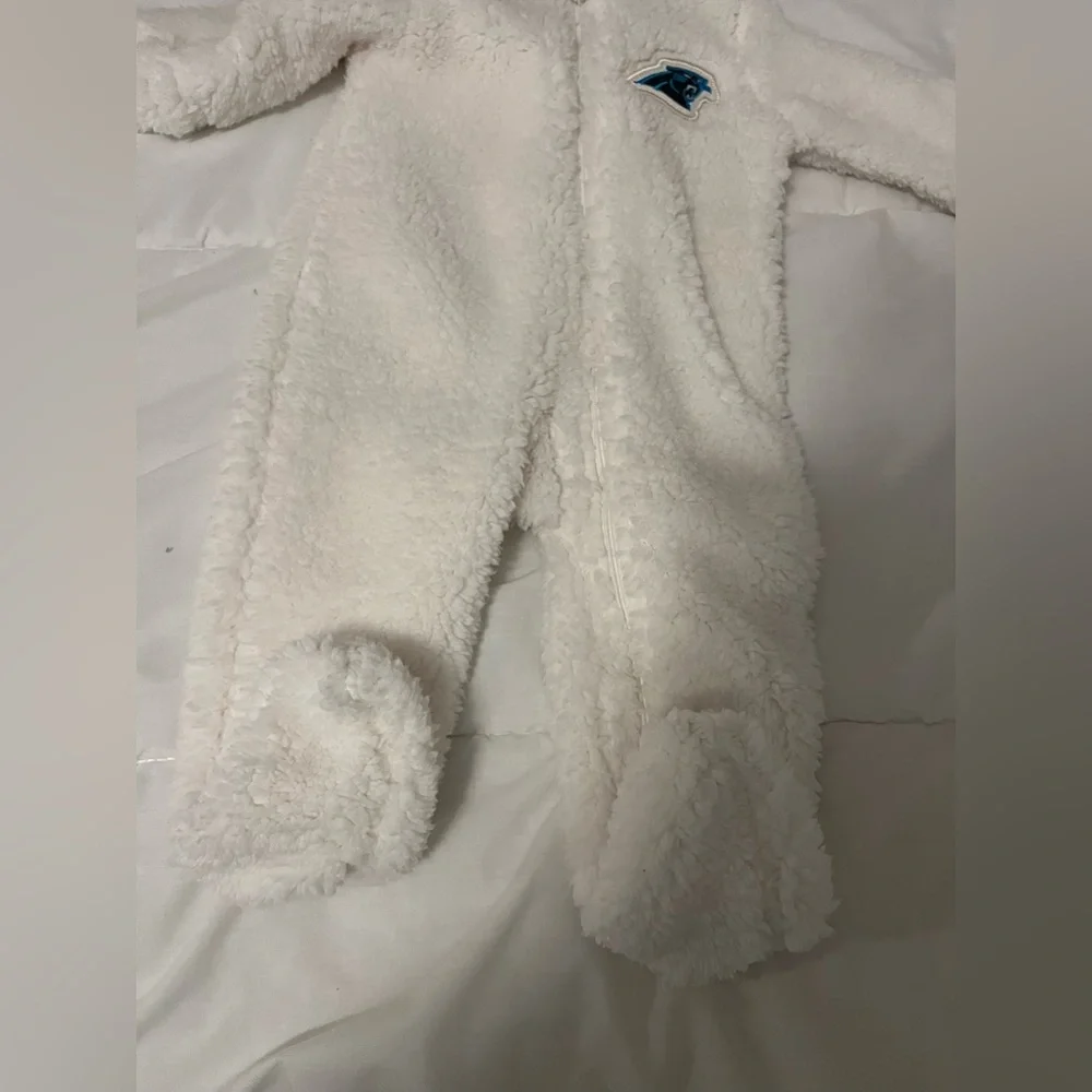 NFL Shop Carolina Panthers Hooded Full-Zip Sleeper Teddy Fuzzy Cozy Bunting
